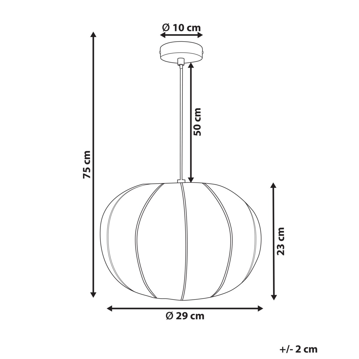 Lampa wisząca MARIARA Materiał syntetyczny Biały