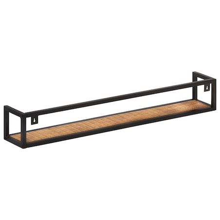 vidaXL Półki ścienne, 2 szt., 120 cm, surowe drewno mango