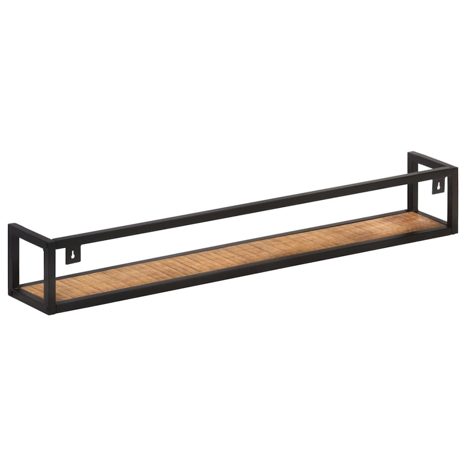 vidaXL Półki ścienne, 2 szt., 120 cm, surowe drewno mango