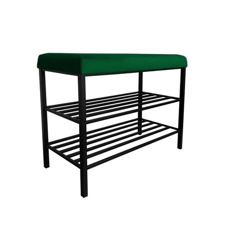 Stojak na buty z siedziskiem GAJA MG25 czarny/zielony