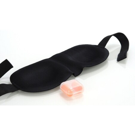 Poduszka podróżna na szyję Dr.Bacty - szara. Plus zatyczki do uszu i opaska na oczy