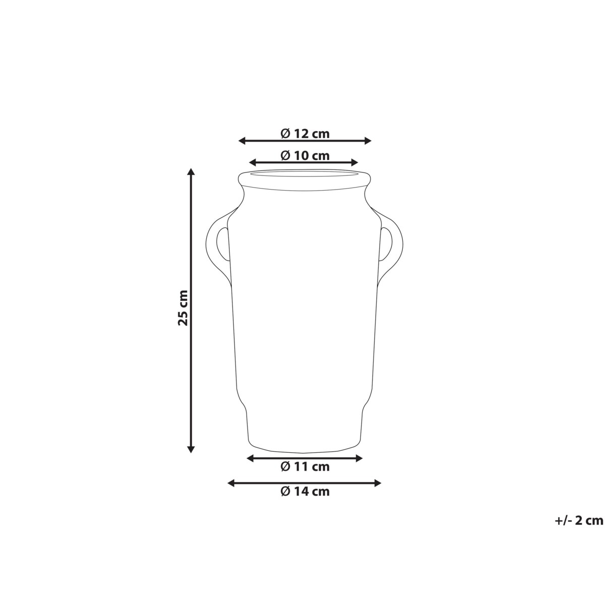 Wazon na kwiaty ceramiczny niebieski GERRHA