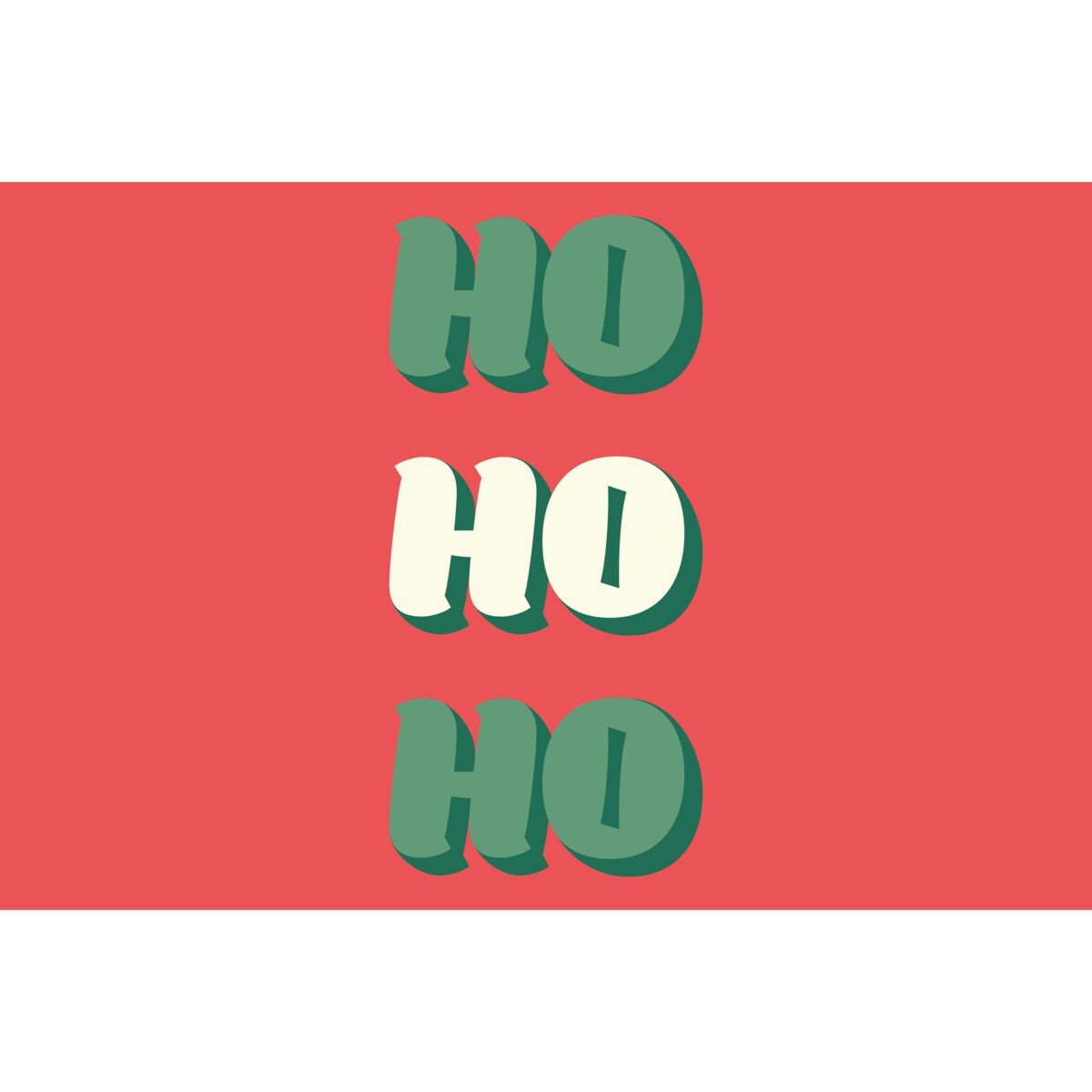 Poduszka świąteczna - Ho Ho Ho - czerwona 40x60 cm