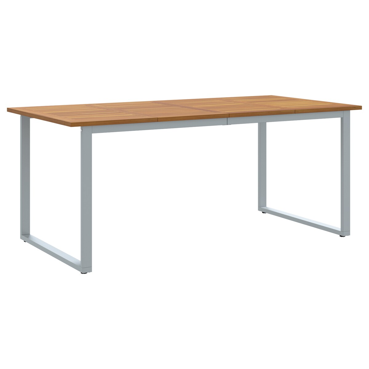 vidaXL Zestaw do jedzenia w ogrodzie 5 elementów Szary aluminium i lite drewno akacjowe