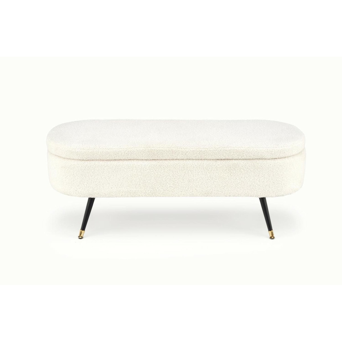 ŁAWKA ZE SCHOWKIEM Avico KREMOWA tkanina bouclé