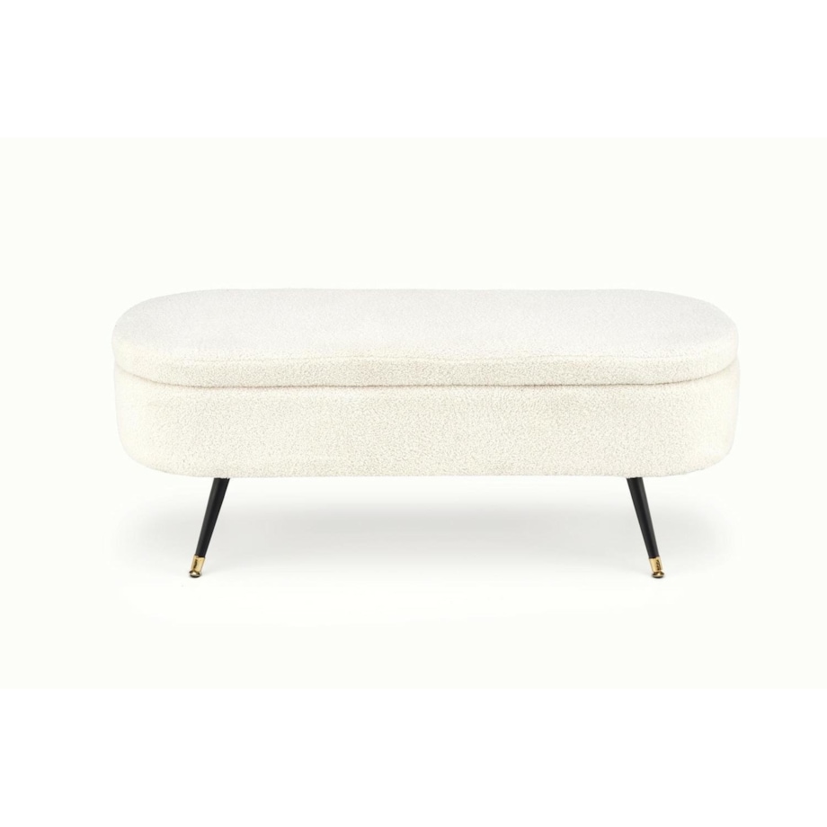 ŁAWKA ZE SCHOWKIEM Avico KREMOWA tkanina bouclé