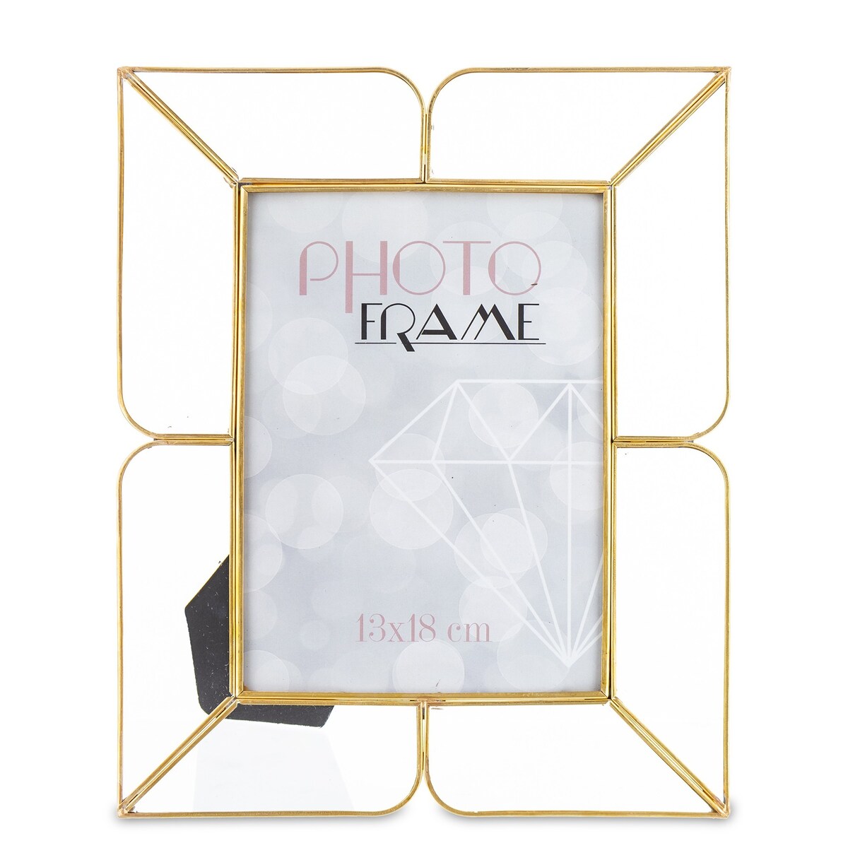 Ramka na zdjęcie stojąca złota 26x21 cm