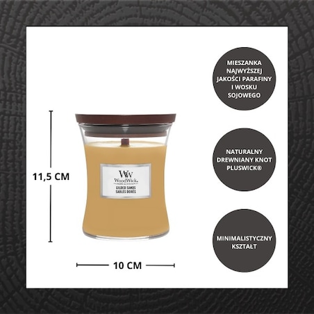 WoodWick świeca średnia GILDED SANDS