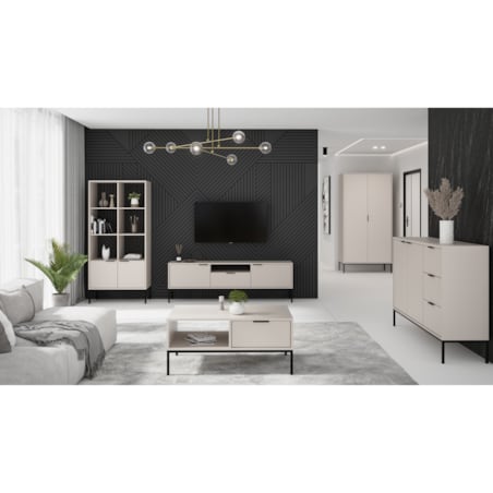 Szafka RTV Austin 135 kaszmir & czarna