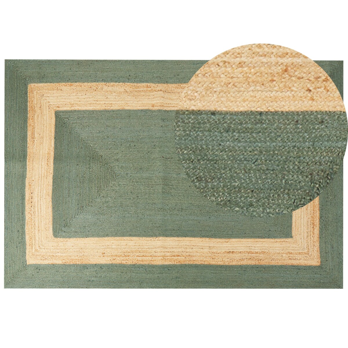 Dywan z juty 200 x 300 cm zielony KARAKUYU