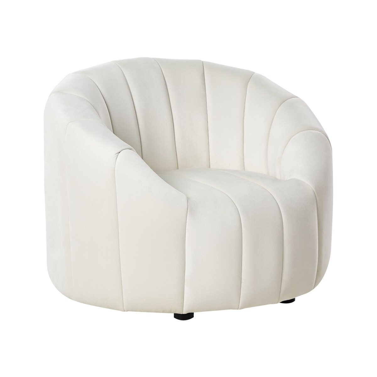 Fotel MALUNG Welur Złamana biel