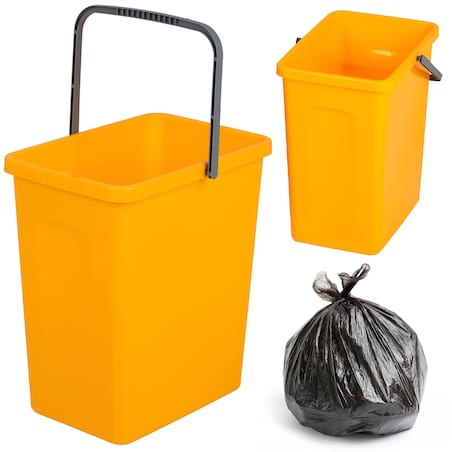 Pojemnik Plasitkowy Do Segregacji Śmieci Odpadów Kosz 10 L Żółty