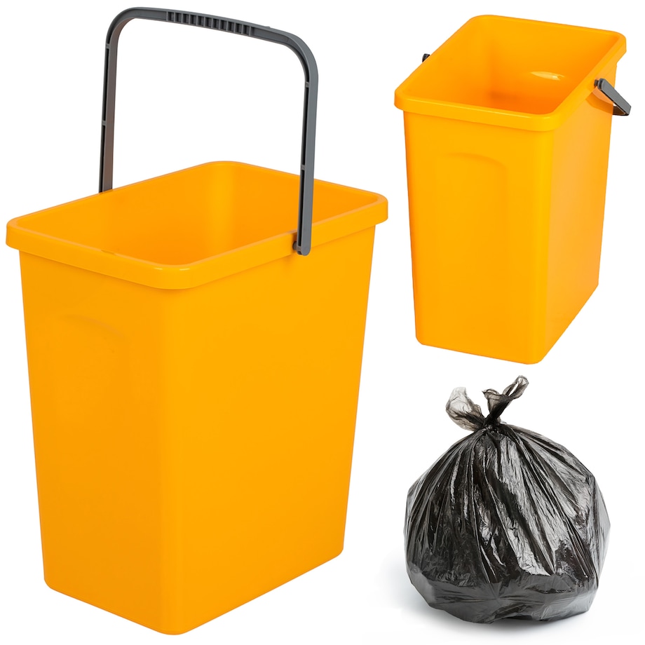 Pojemnik Plasitkowy Do Segregacji Śmieci Odpadów Kosz 10 L Żółty