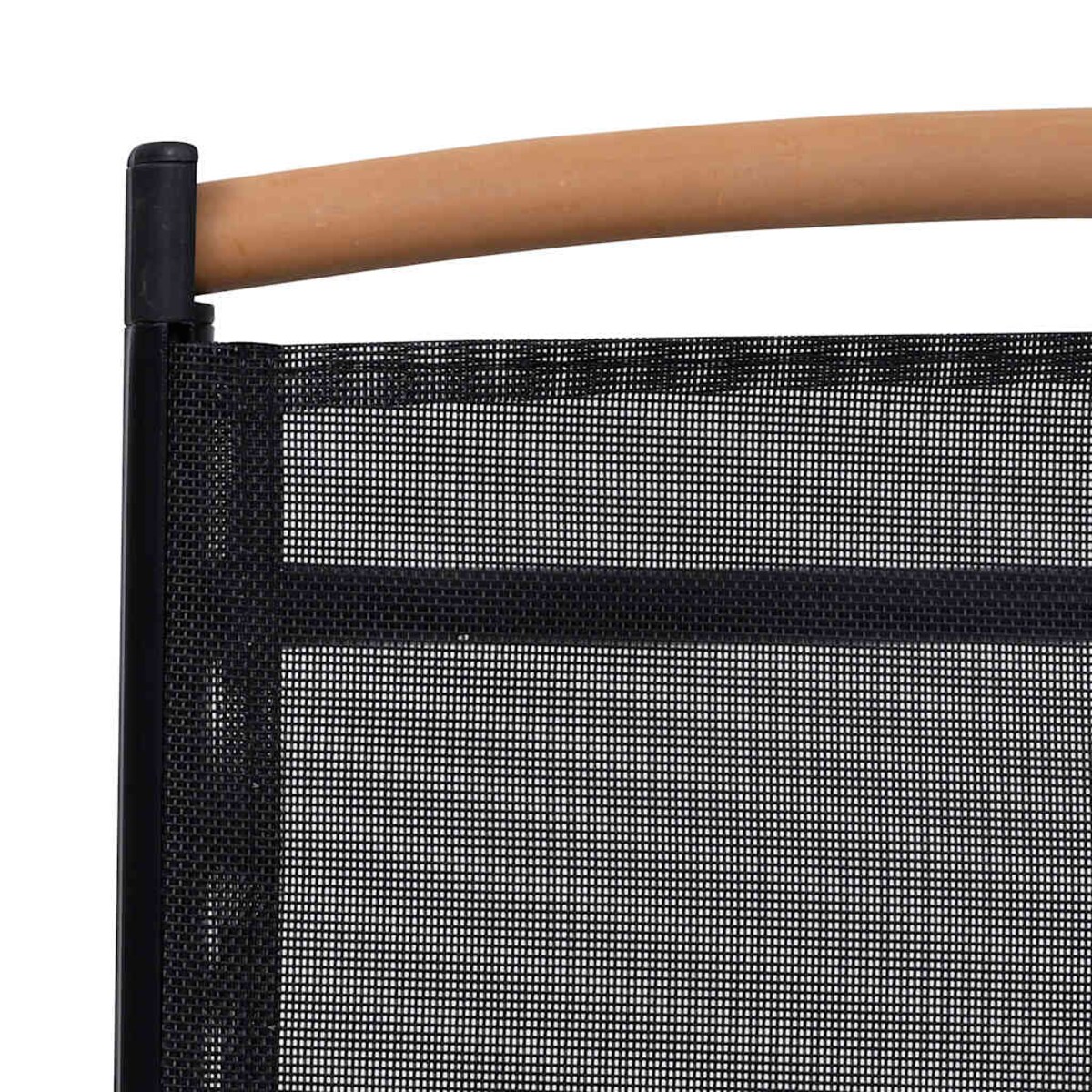 vidaXL Składane krzesła ogrodowe, 4 szt., aluminium/textilene, czarne