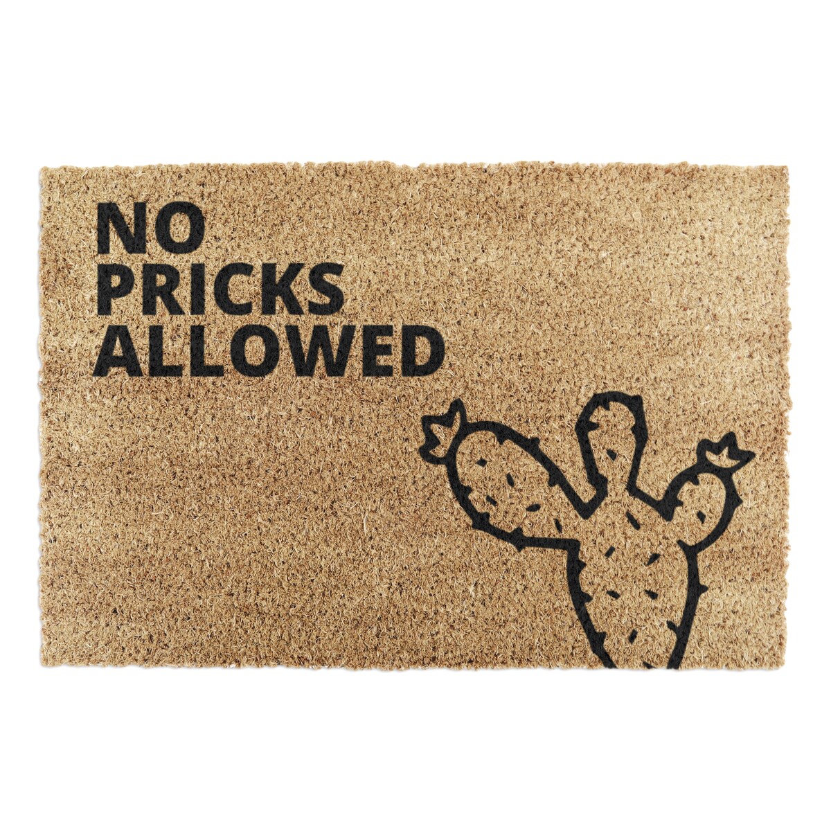Wycieraczka z No Pricks Allowed motywem kaktusa