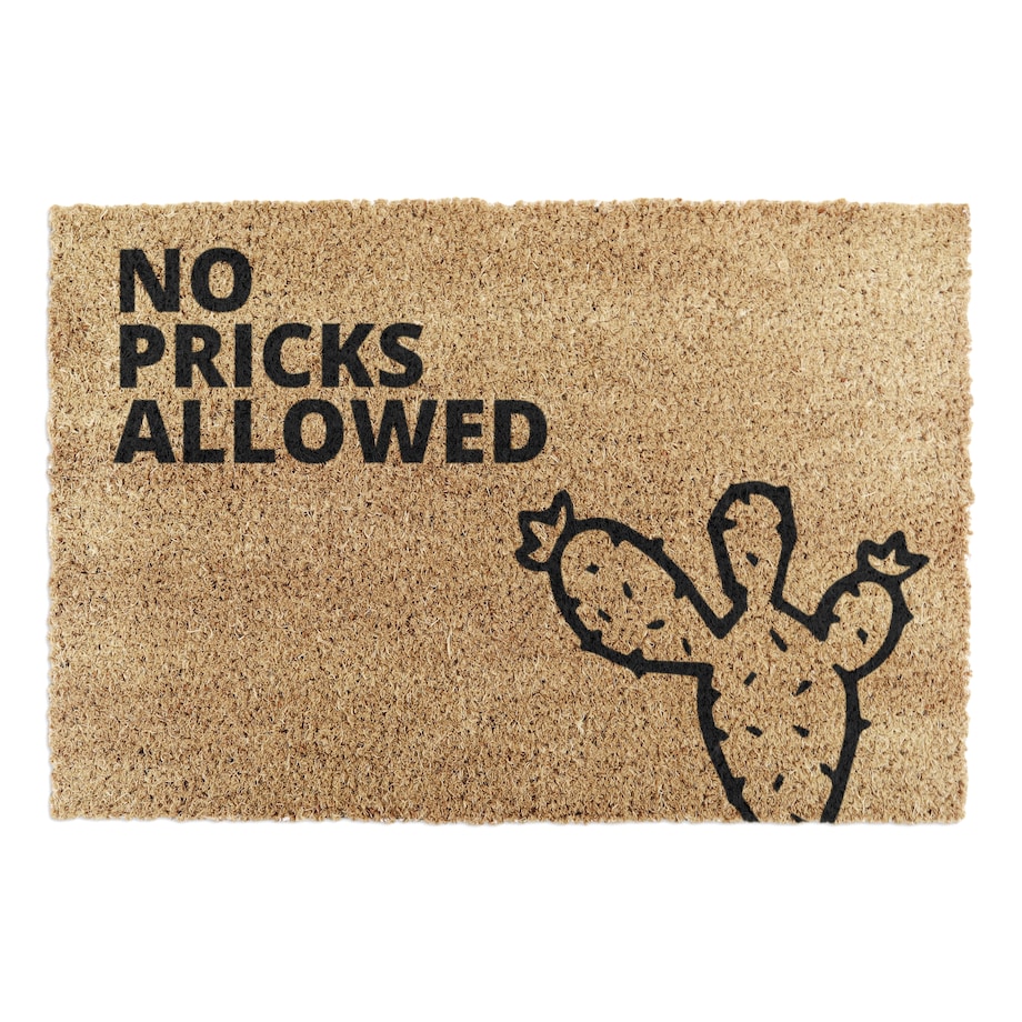 Wycieraczka z No Pricks Allowed motywem kaktusa