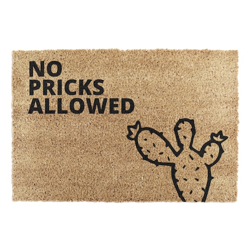 Wycieraczka z No Pricks Allowed motywem kaktusa