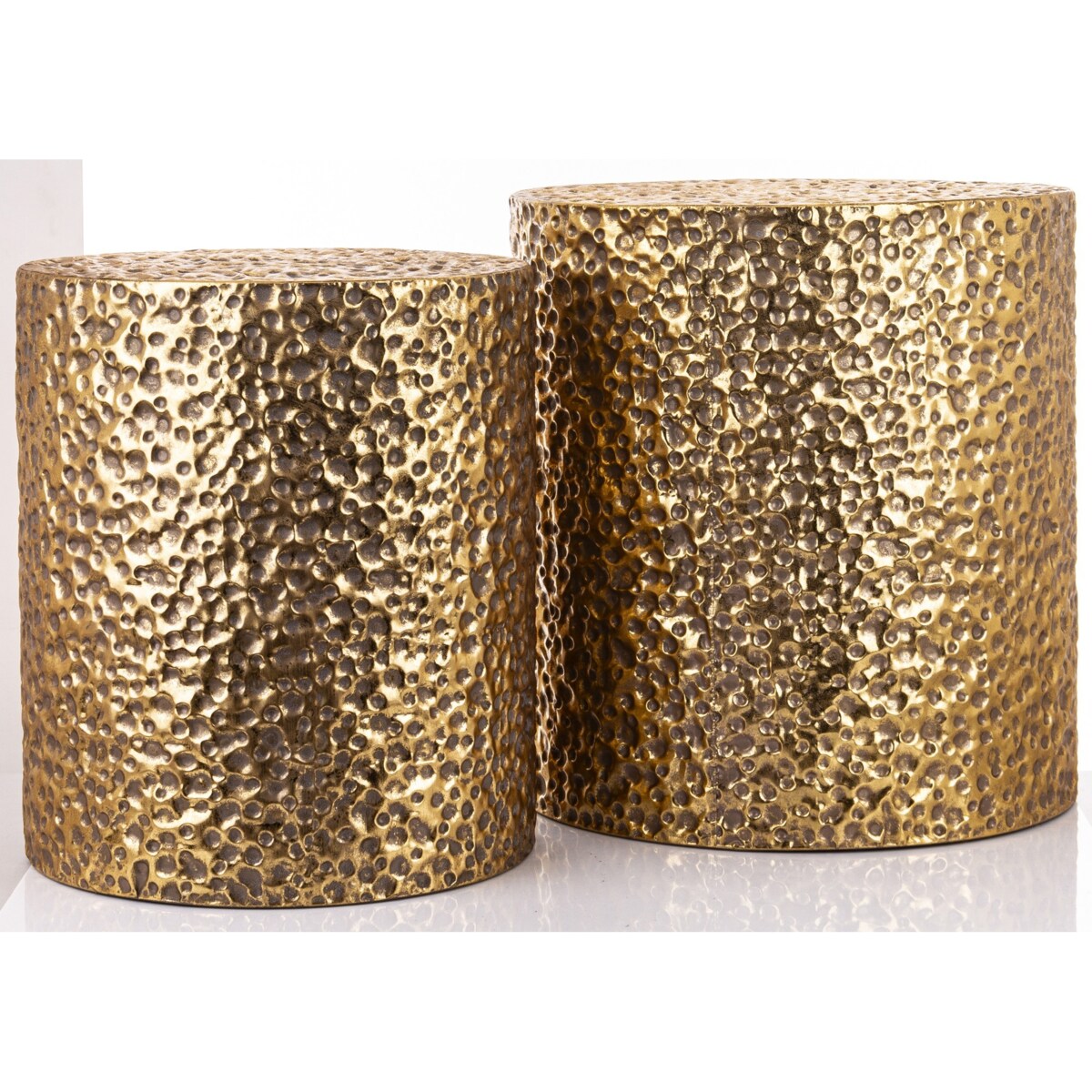 Stolik kawowy 2 szt. okrągły 50x43x43 i 55x50x50 cm TOLA