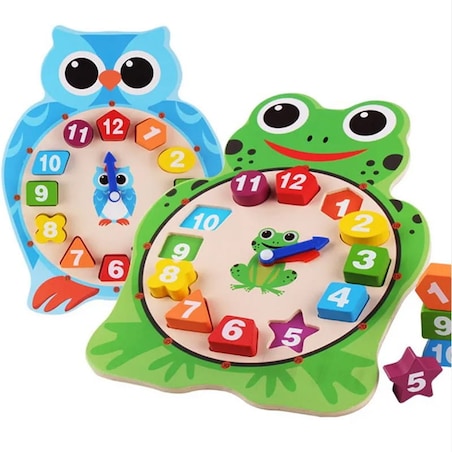 Zegar Montessori - Sowa