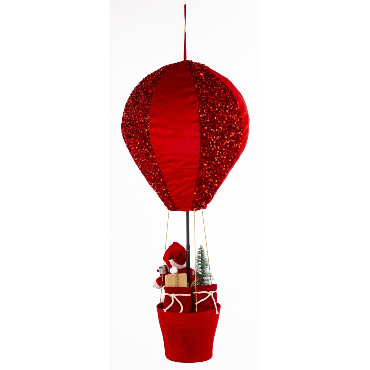 Figurka - Mikołaj w balonie 95x37x37 cm BALOON czerwony