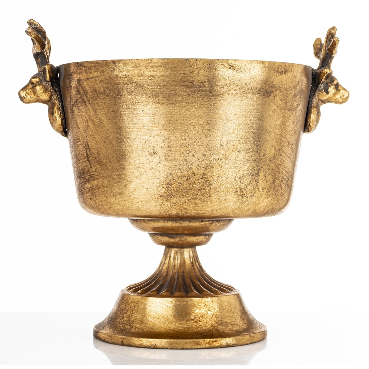 Osłonka metalowa złota 22,5x25x18 cm na podstawce ANTICO small