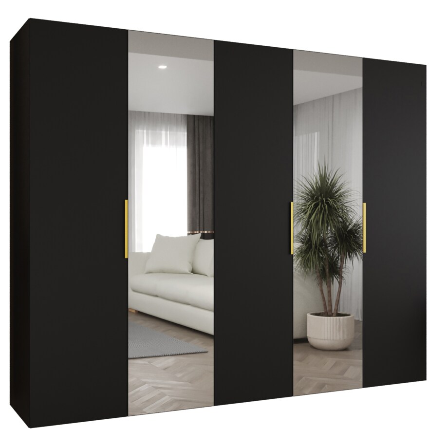 Szafa uchylna otwierana MARBELLA 2 250 wys. 202 cm Czarny + u. Złoty