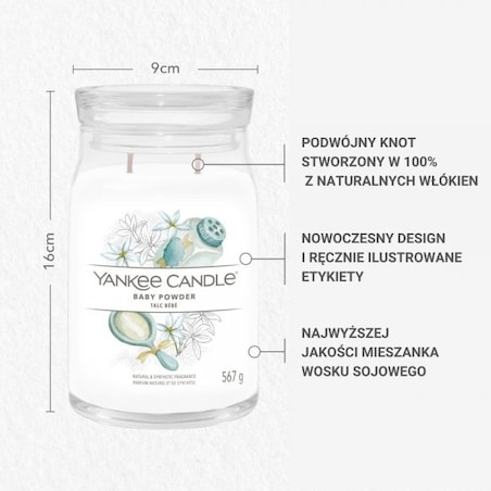 YC SIGNATURE – Świeca duża BABY POWDER