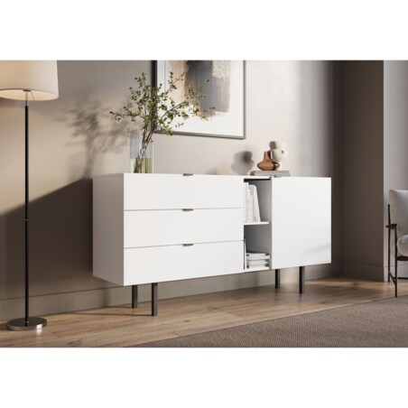 Biała komoda z szufladami Skandica MYWAY / szer. 160 cm