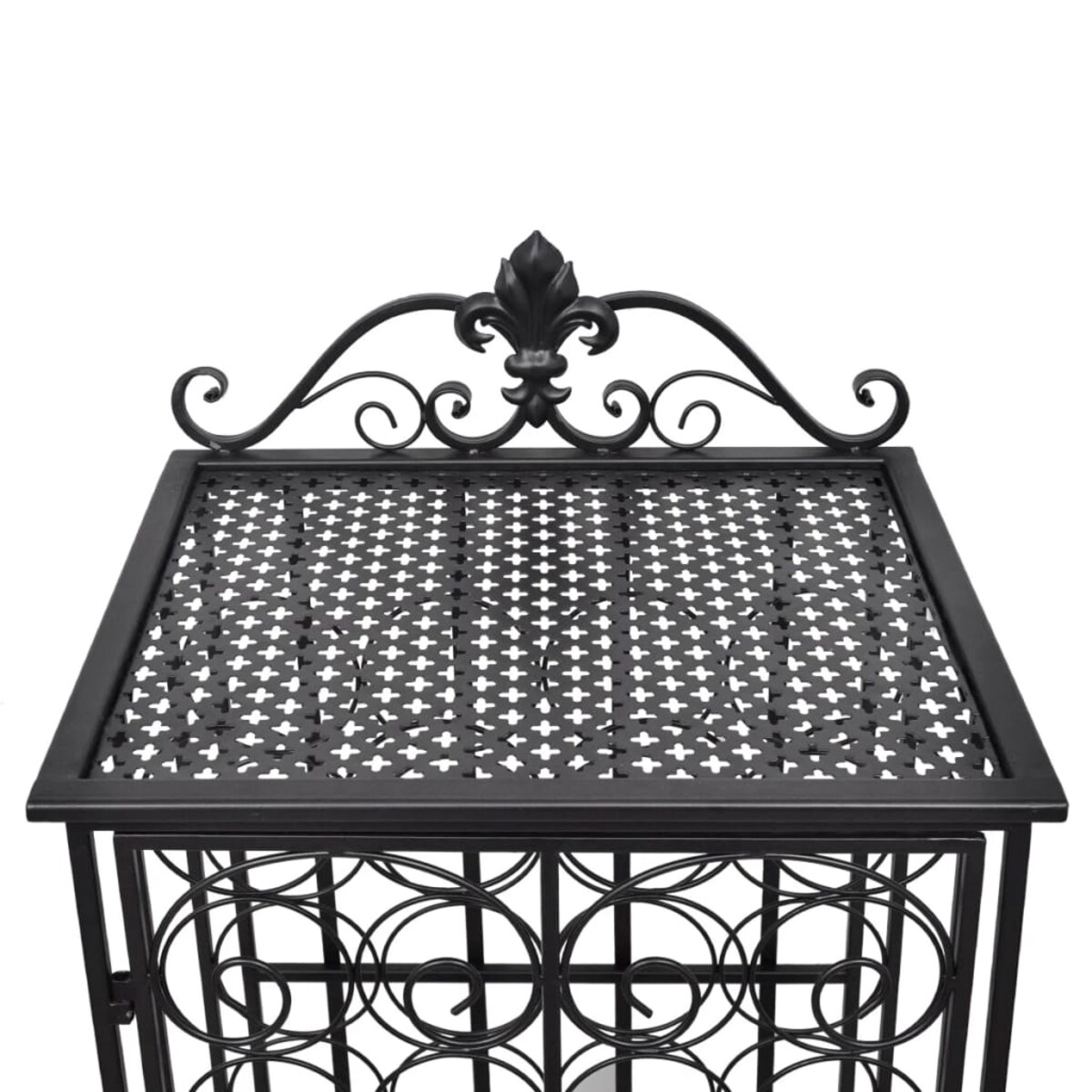 vidaXL Metalowy stojak na 28 butelek wina