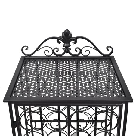 vidaXL Metalowy stojak na 28 butelek wina