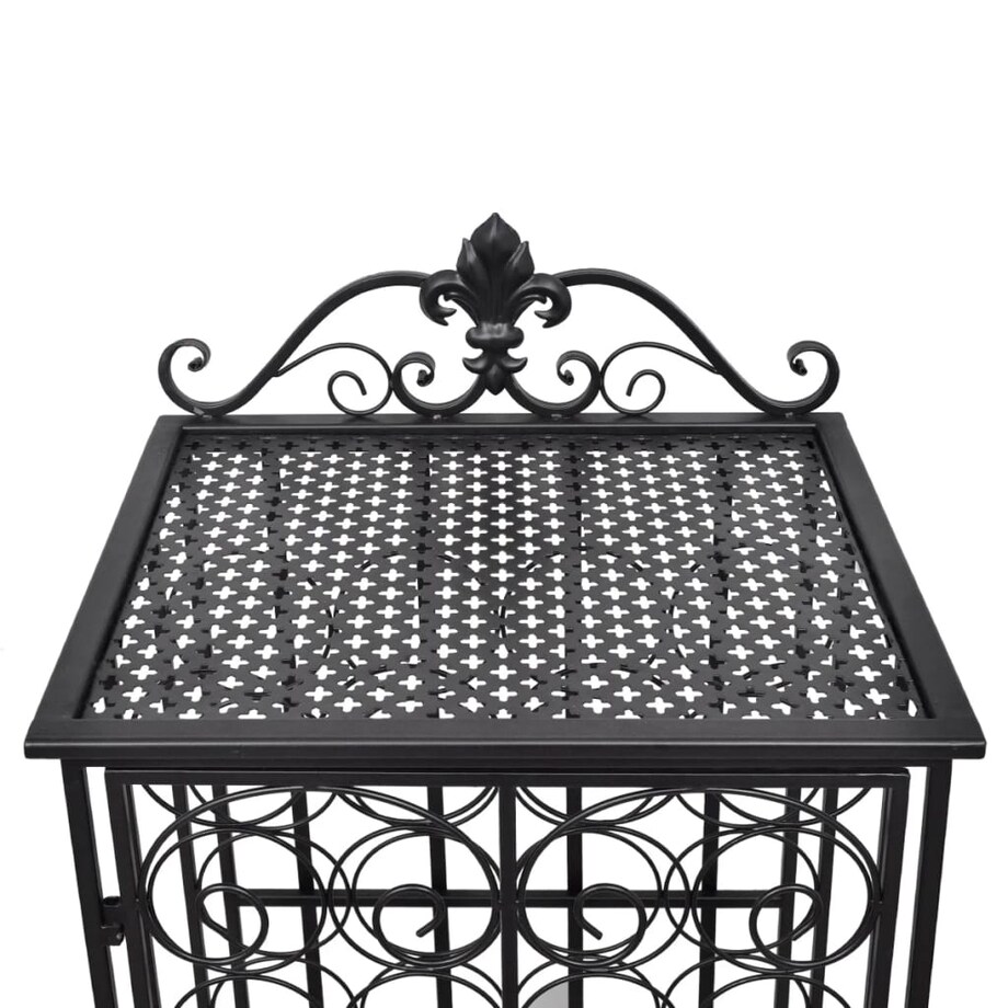 vidaXL Metalowy stojak na 28 butelek wina