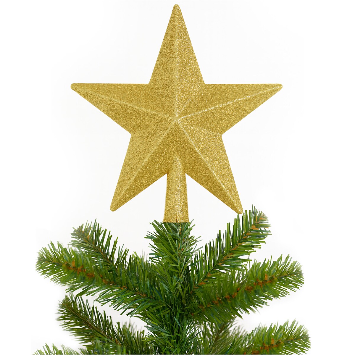 Gwiazda Na Czubek Choinki Brokatowa Na Choinkę Szpic Dekoracja Świąteczna