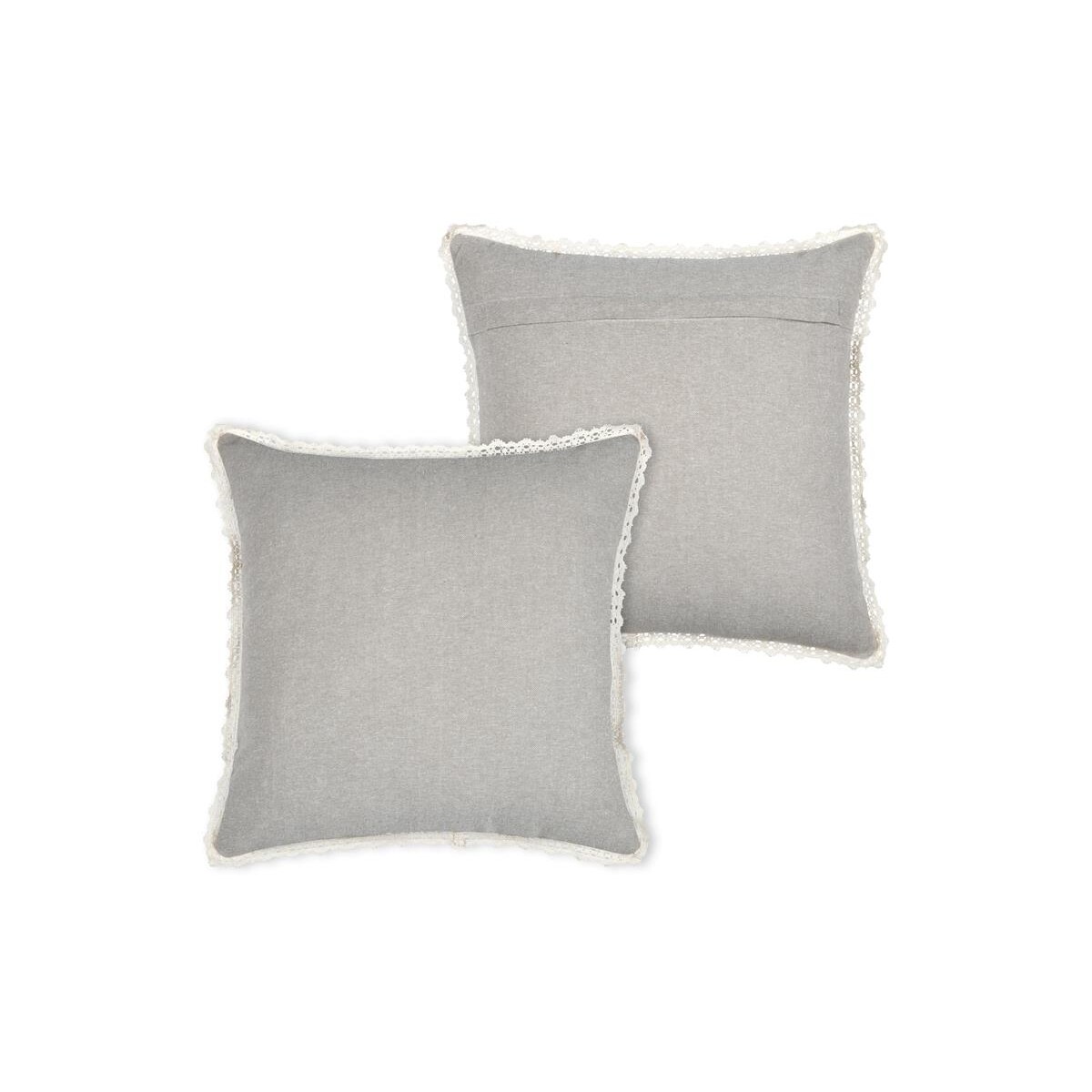 Poduszka dekoracyjna CLARINE z koronką, 40 x 40 cm