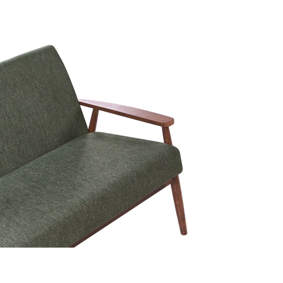 Sofa dla 3 osób ESRUM Zielony/ ciemny brąz