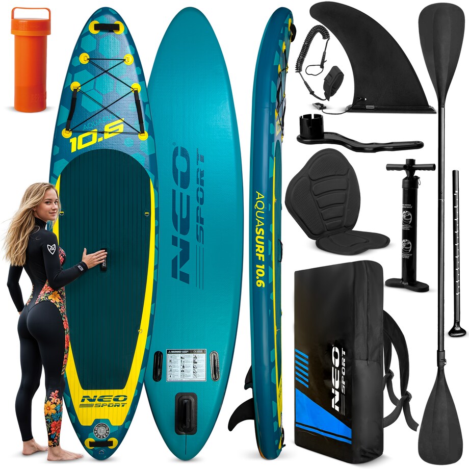 Deska SUP do pływania pompowana Paddle Aquasurf Neo-Sport 320cm ZESTAW