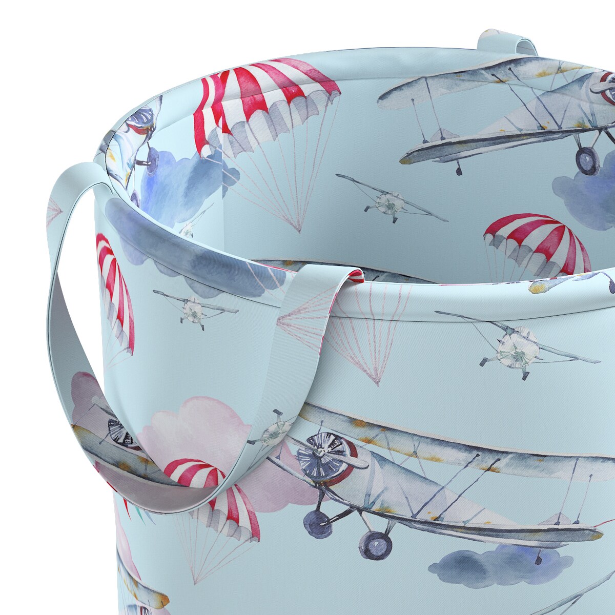 Kosz na zabawki Tobi, niebiesko-różowy, 30x40cm, Magic Collection