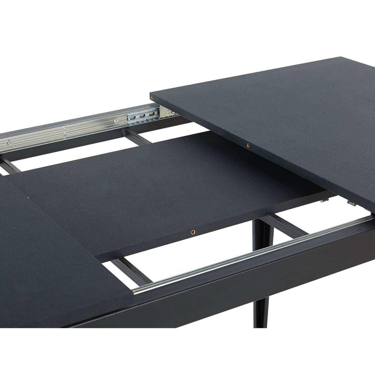 Stół do jadalni rozkładany 120/160 x 80 cm czarny NORLEY