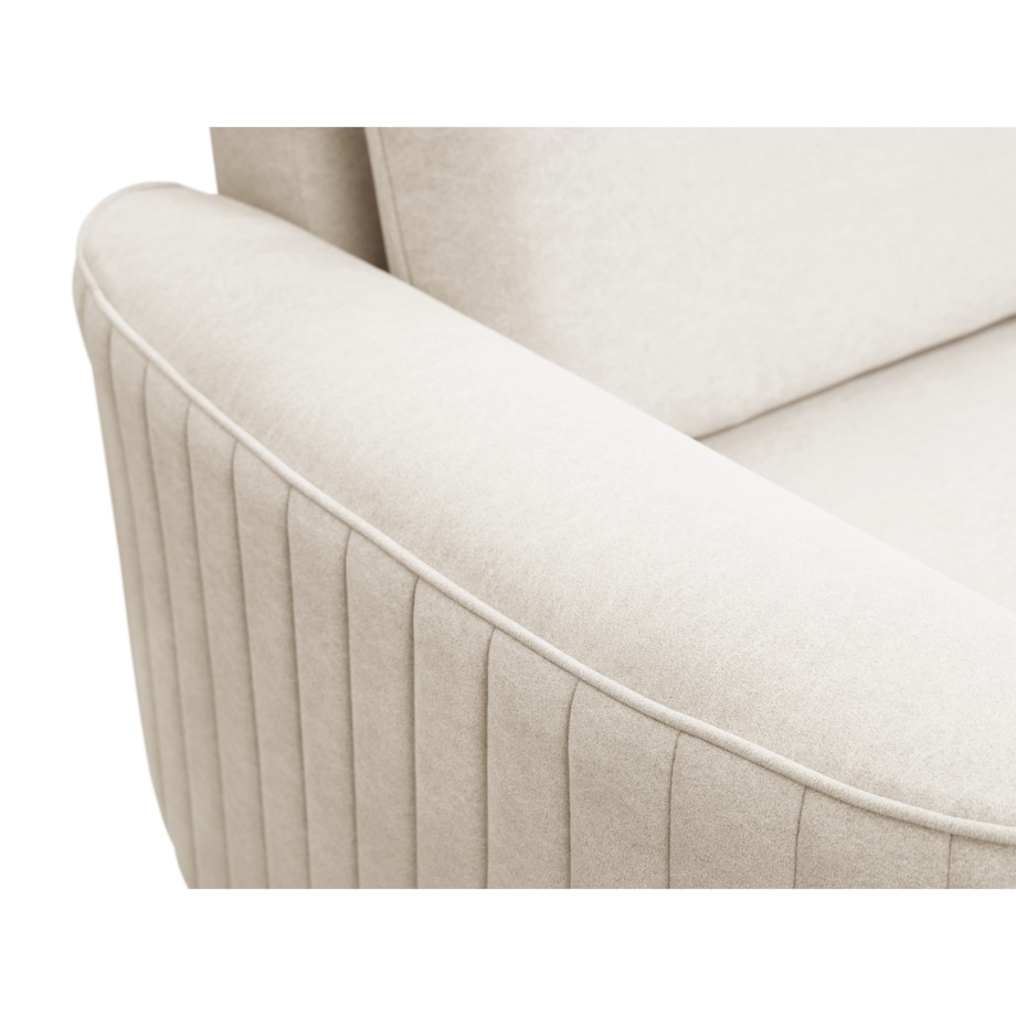 Narożnik z funkcją spania i pojemnikiem na pościel LOREN, kremowy