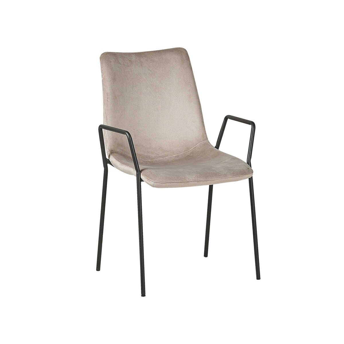 Zestaw 2 krzeseł do jadalni welurowy beżowoszary JEFFERSON