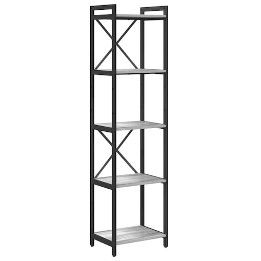 vidaXL Półka na książki Szary dąb sonoma 40 x 30 x 153 cm