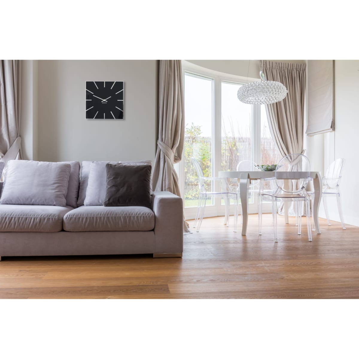 Zegar na ścianę czarny zegar EXACT 30cm