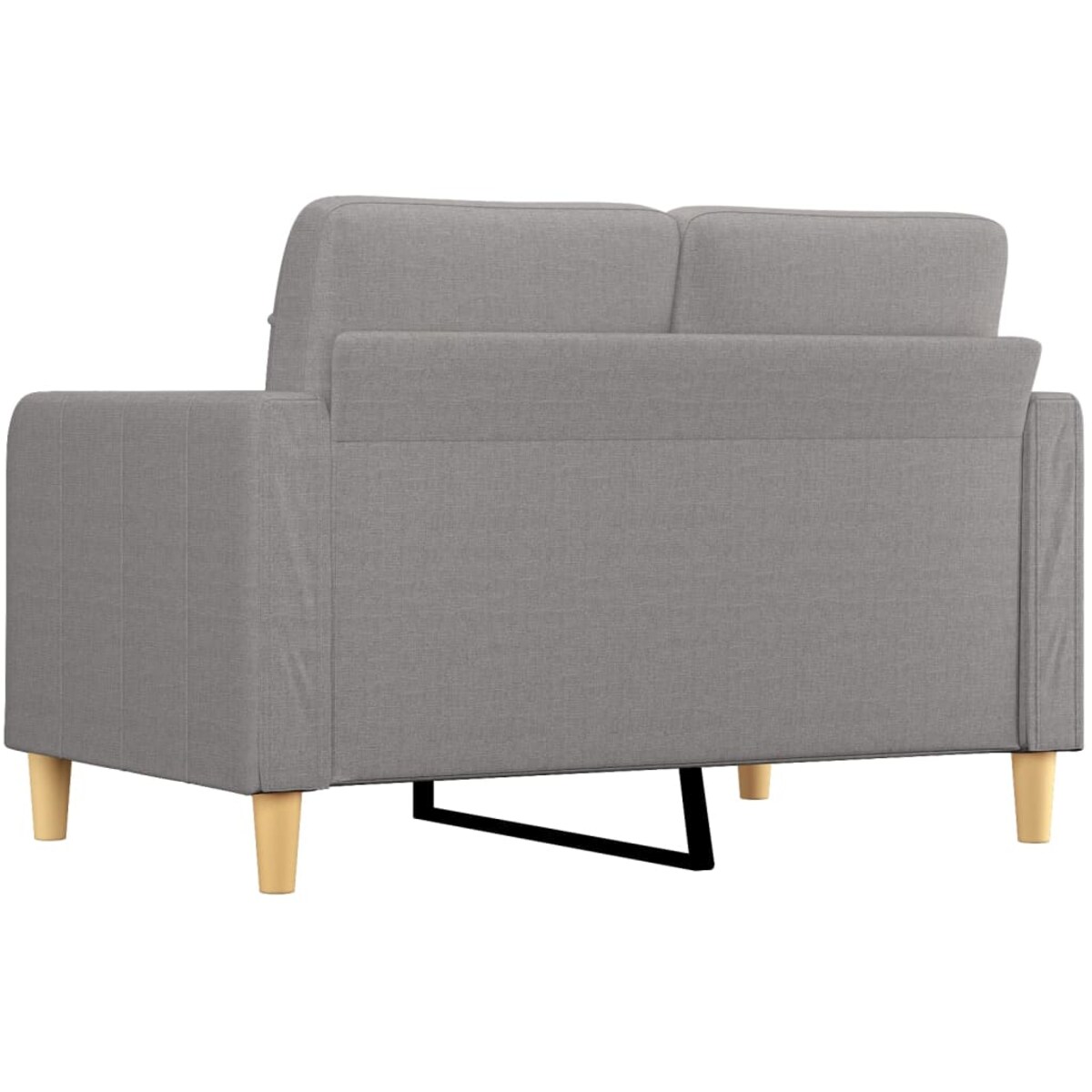 vidaXL Sofa 2-osobowa, jasnoszara, 120 cm, tapicerowana tkaniną