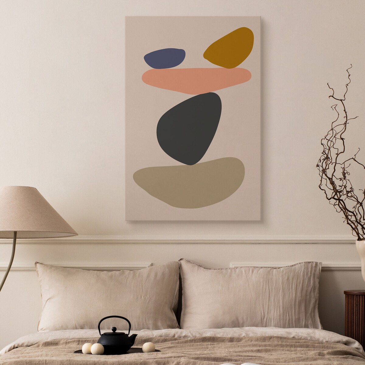 Obraz Abstrakcyjna Pastelowa Rzeźba Skalna 80x120cm