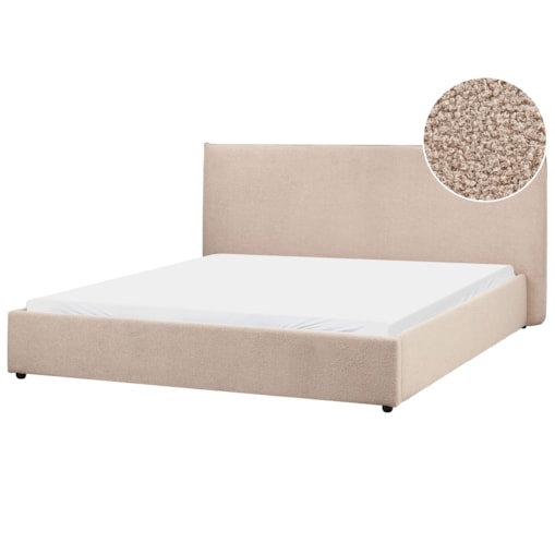 Łóżko wodne Boucle LAVAUR 180 x 200 cm Beżowoszary