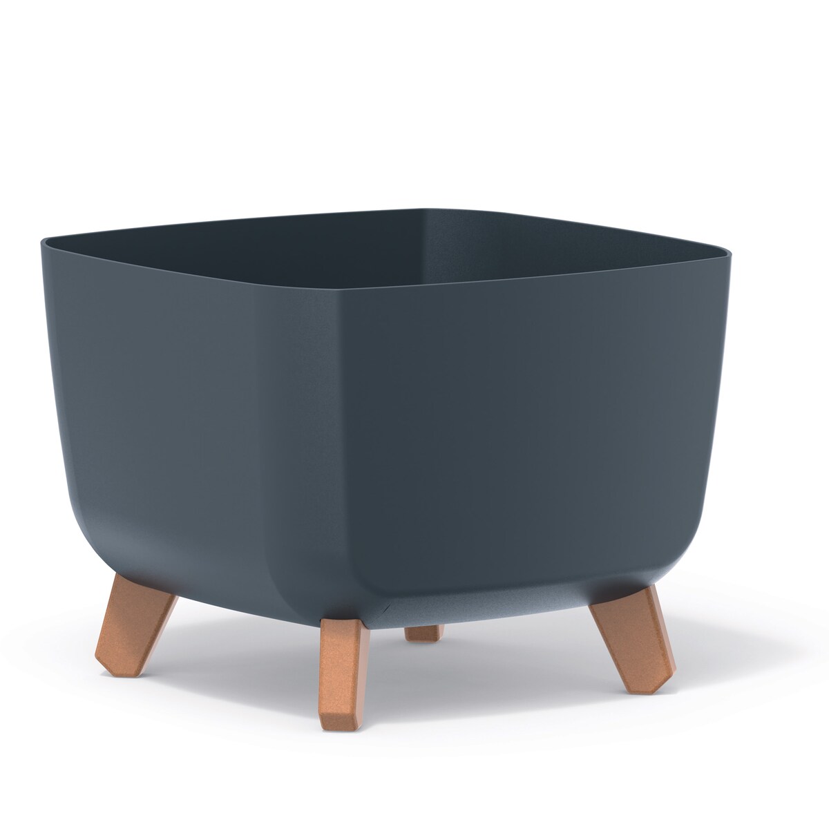 Doniczka Donica Ogrodowa 29 Cm Na Nóżkach Dekoracyjna Antracytowa