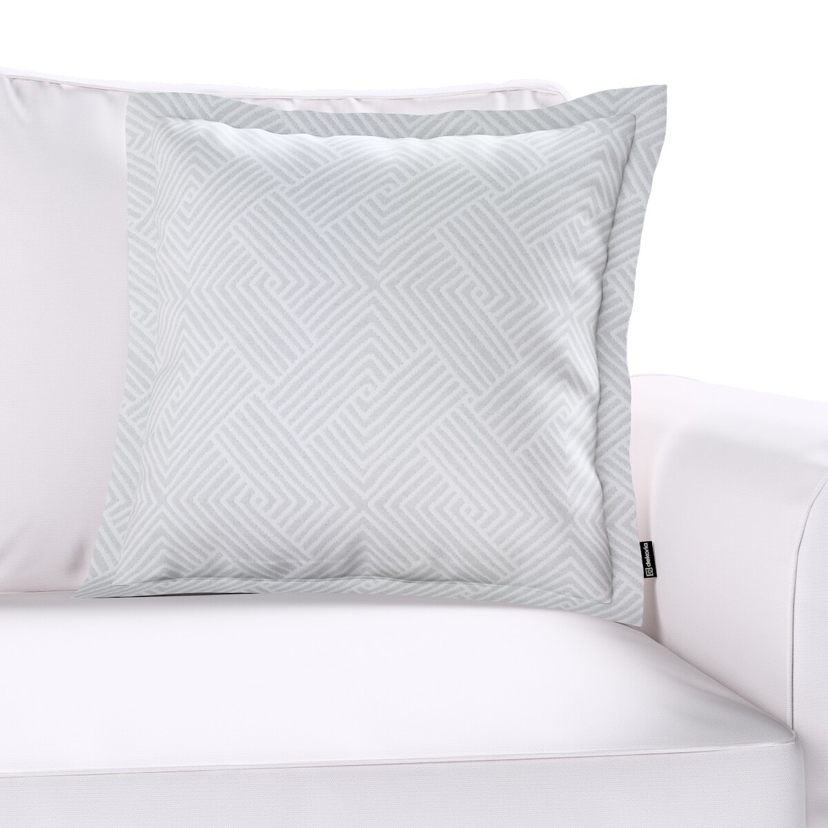 Poszewka Mona na poduszkę 45x45 szaro-białe wzory geometryczne