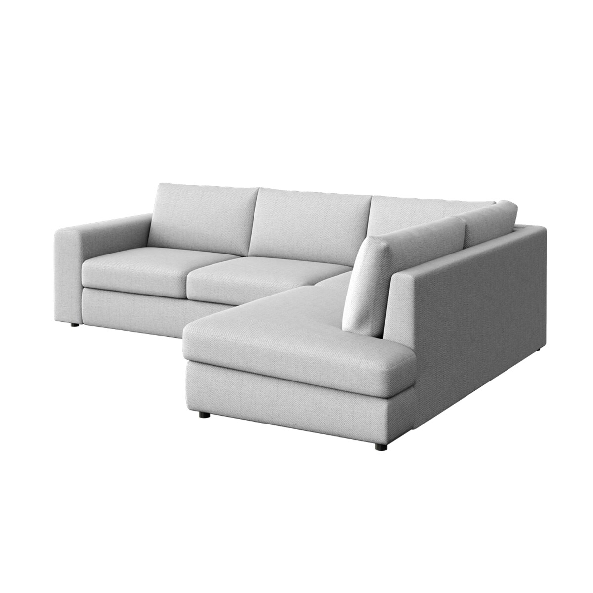 Sofa narożna prawa Baga jasno szara