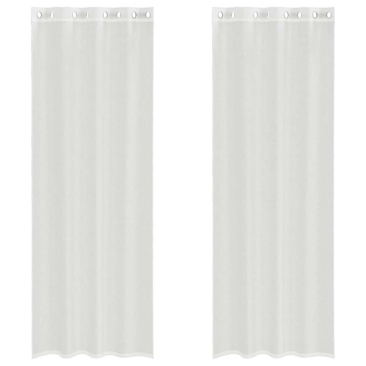 vidaXL Zasłony woalowe z przelotkami 2 szt. białe