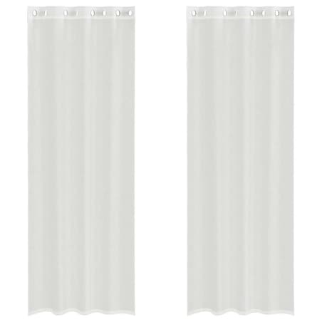 vidaXL Zasłony woalowe z przelotkami 2 szt. białe