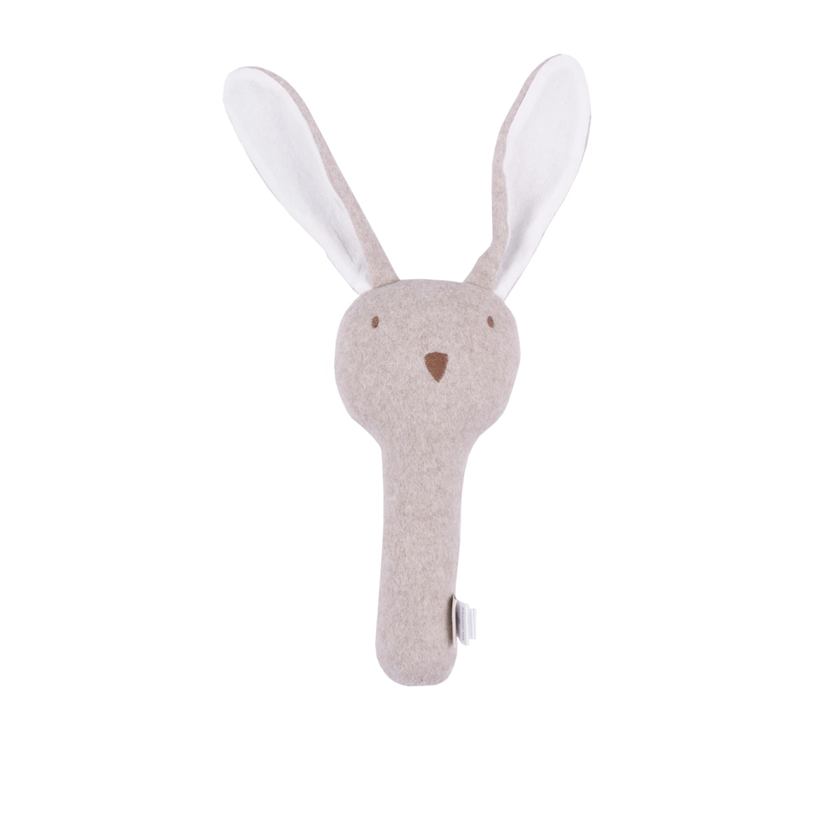 Grzechotka królik organic fleece beige melange